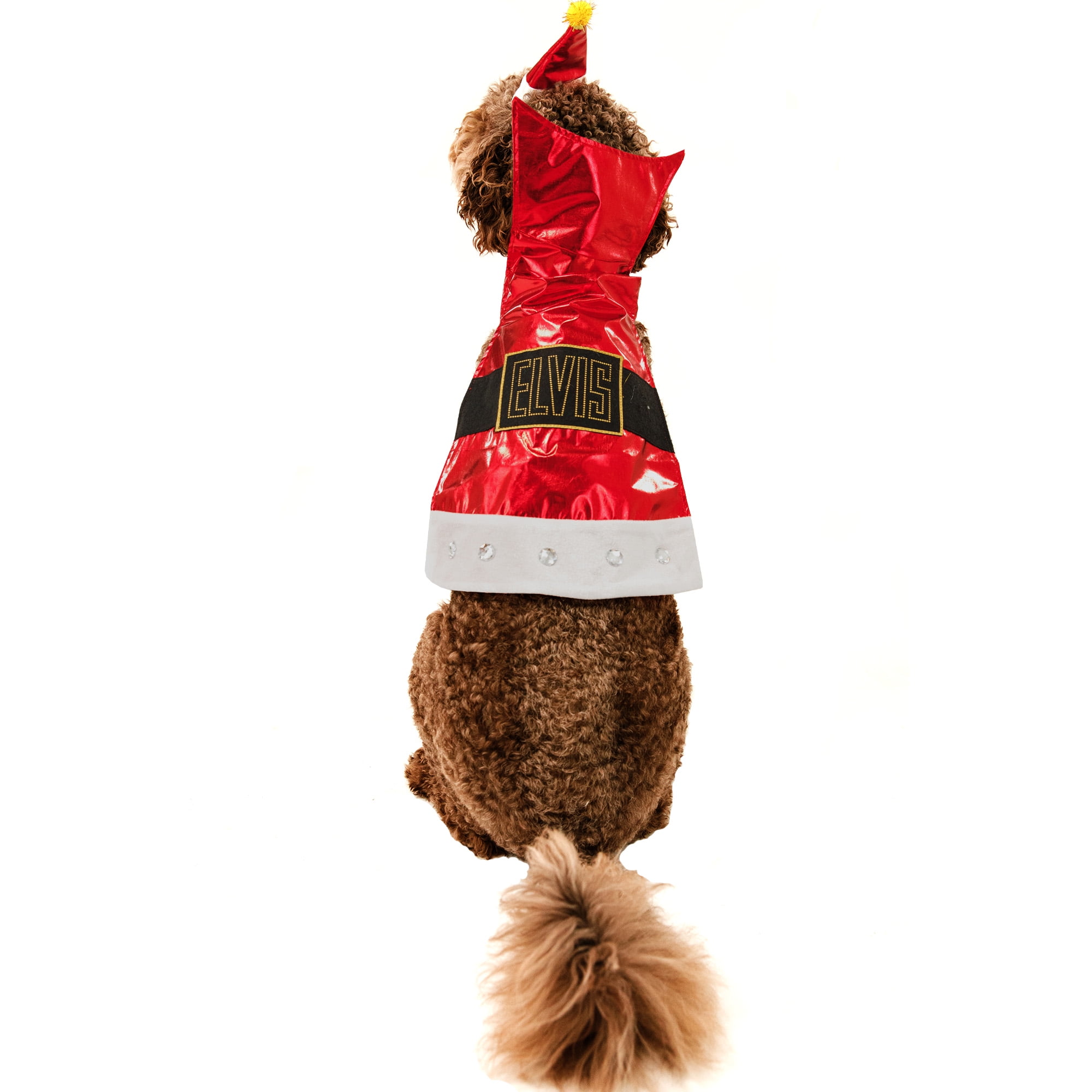 Elvis Santa Dog Costume, Christmas Pet Costume for Dogs with High