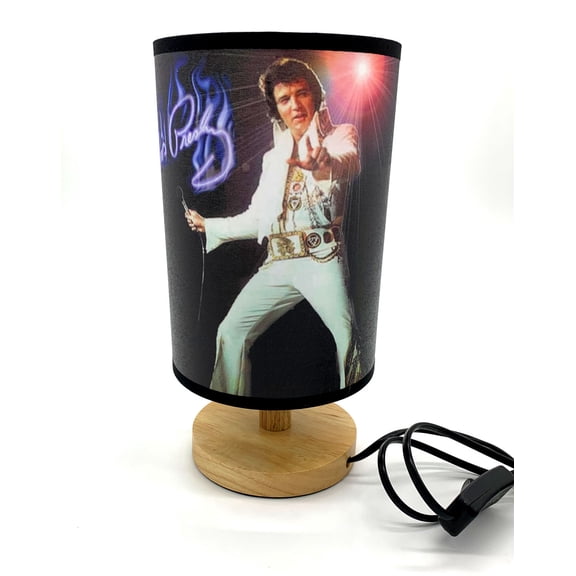 Elvis Table Lamp Night Light Wood Base Room Decoration or Great Gift Ideas