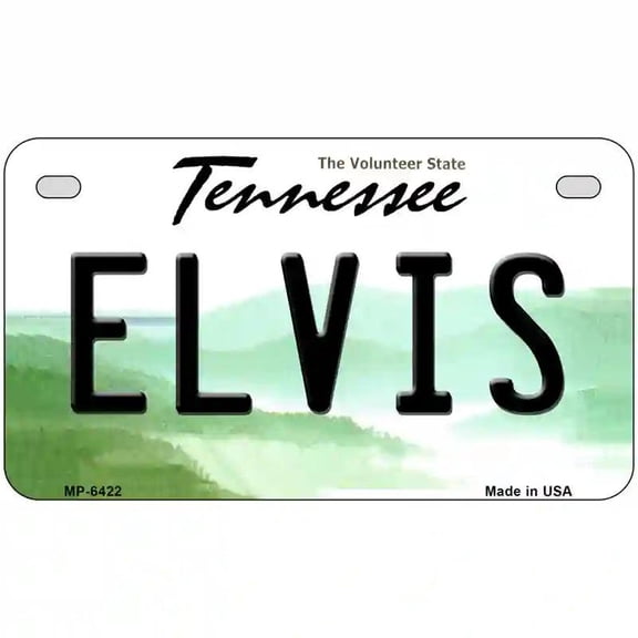 Elvis Tennessee Novelty Metal License Plate 7" x 4" Motorcycle