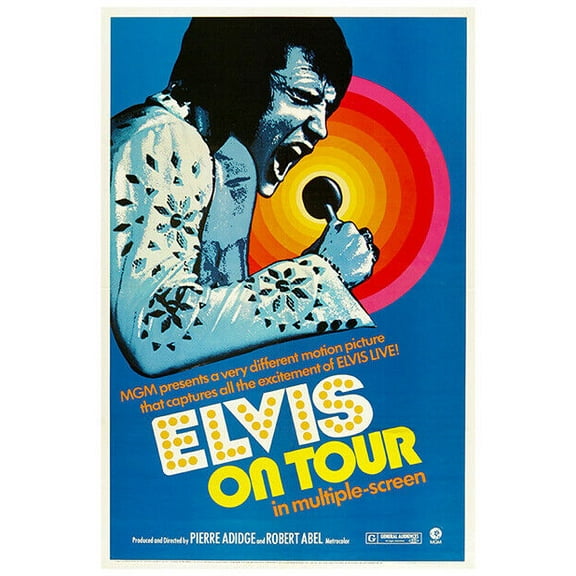 Elvis on Tour - Elvis Presley - 1972 - Movie Poster - US Release #2 (8x12Inches(US/CANOnly))