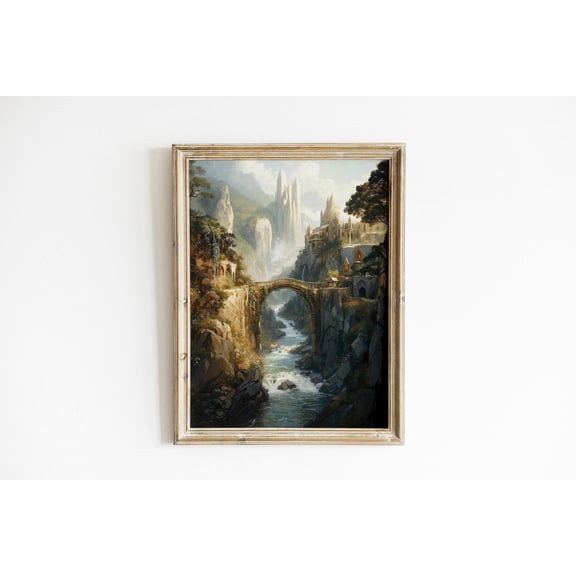 Elvish River Valley Fantasy High Fantasy Power Rings Wall Art Design 2