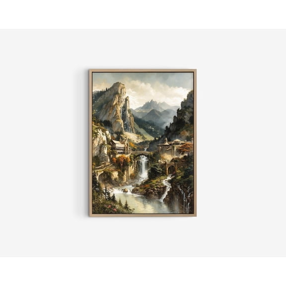 Elvish River Valley Fantasy High Fantasy Power Rings Wall Art Design 3