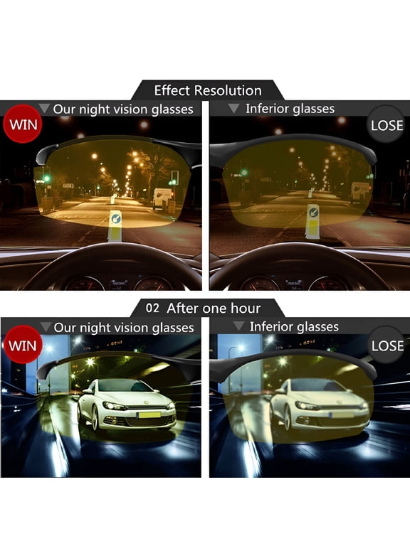 High-End Night Vision Driving Glasses Polarized Glasses Light Weight Uv400 Protection Driving Glasses Night Time Driving Glasses for Men