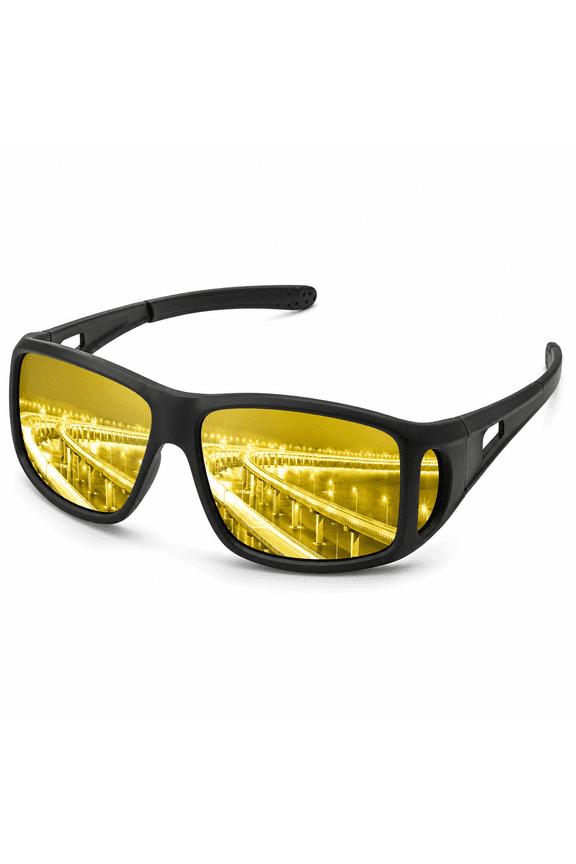 Night Driving Glasses for Men Women, Night Vision Glasses Fit Over Glasses Sunglasses Anti Glare Polarized Hd