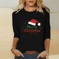 thumbnail image 1 of Elvqul 3/4 Sleeve Tops for Women Shirts Casual Christmas Loose Crewneck Ugly Womens Blouses Green, 1 of 6