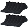 thumbnail image 1 of Elvqul Ankle Socks for Women Black Cotton Gym Comfy Unisex Womens Sock 6 Pairs, 1 of 4