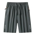 thumbnail image 1 of Elvqul Big and Tall Shorts for Men Gray Casual Graphic Mens Shorts, 1 of 5