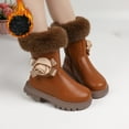 thumbnail image 1 of Elvqul Boots for Girls,Girls Shoes,Winter Riding Boots Fleece Faux Leather Size 11.5 Girls, 1 of 5