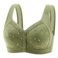 thumbnail image 1 of Elvqul Bralette Womens Bras on Under 10.00 Push up Soft Full Coverage Green Front Closure Bras, 1 of 3