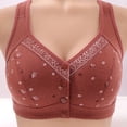 thumbnail image 1 of Elvqul Bras for Women Support Wirefree Plus Size Full Coverage Bralette Underwear Red Bras, 1 of 7