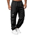 thumbnail image 1 of Elvqul Cargo Pants with Multi Pockets Mens Joggers Lightweight Elastic Waist Hiking Tactical Pants Jogger Drawstring Outdoor Workout Quick Dry, 1 of 5