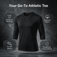 thumbnail image 1 of Elvqul Casual T-Shirt for Men Elbow Sleeve Pullover Mens Shirts Plus Size Solid Crew Neck Athletic Tee Black, 1 of 5