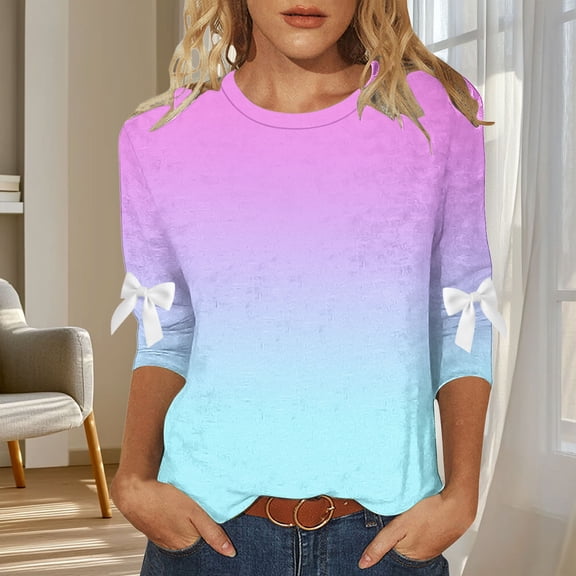 Elvqul Causal Shirts for Women V-neck Tops Graphic Elastic Oversized Ladies Blouse Fashion