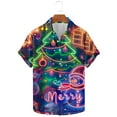 thumbnail image 1 of Elvqul Christmas Shirts for Men Short Sleeve Dressy Retro Cute Mens Shirts, 1 of 5