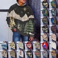thumbnail image 1 of Elvqul Christmas Sweater for Men Knit Shirts Big and Tall Funny Black Mens Sweater Loose, 1 of 6