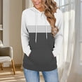 thumbnail image 1 of Elvqul Womens Shirts Print Hooded Long Sleeve Tops Crew Neck Loose Drawstring Plus Size Shirts for Girlfriend Fleece, 1 of 6