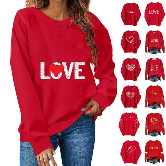 Vetsdori Crew Neck Sweatshirts for Women Loose Outdoor Pullover Light Blue No Hood Print Fall Womens Tops Soft