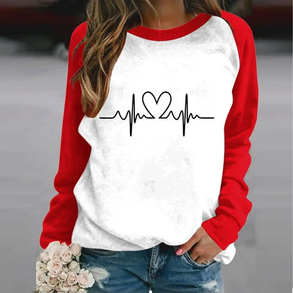 Elvqul Crewneck Sweatshirts for Women Casual Tops Long Sleeve Christmas Graphic Womens Sweatshirts Vacation