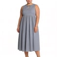 thumbnail image 1 of Elvqul Dresses for Women Elbow-Length Crewneck Womens Dresses Plus Size Plain Pullover Long Dresses Elegant, 1 of 8