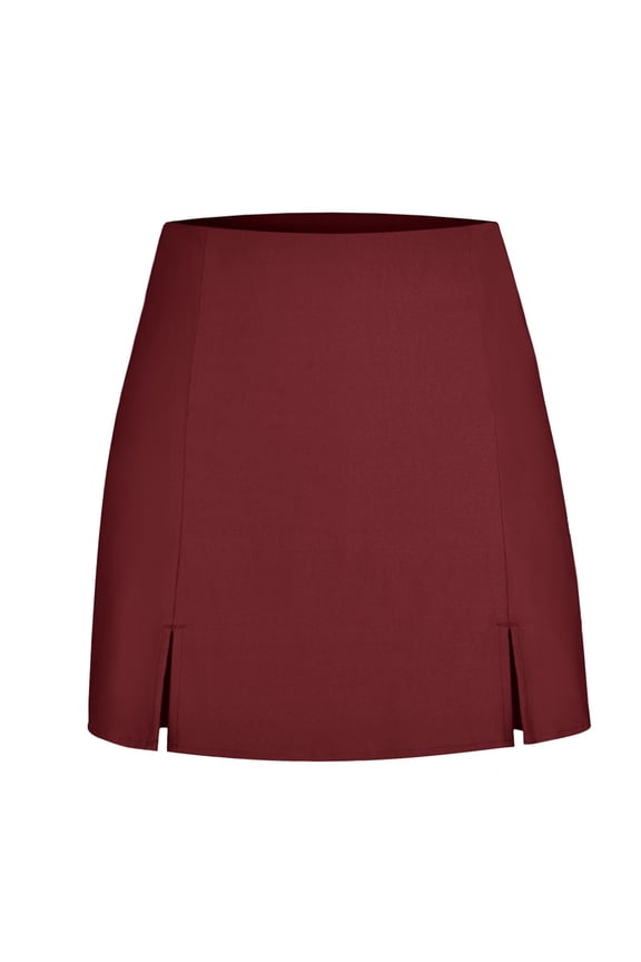Elastic Waist Skirts for Women Pencil Mini Skirts Summer Wine Ladies Short Skirts Solid