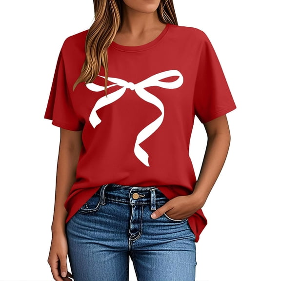 Elvqul Fashion Shirts for Women Crew Neck Summer Tops Plus Size Valentines Blue Pullover Short Sleeve Heart Tees Blouse