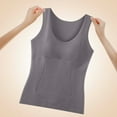 thumbnail image 1 of Elvqul Fleece Tops for Women Thermal Winter Spring Shirts Sleeveless Underwear Base Gray Tank Tops Plain Womens Tops, 1 of 7