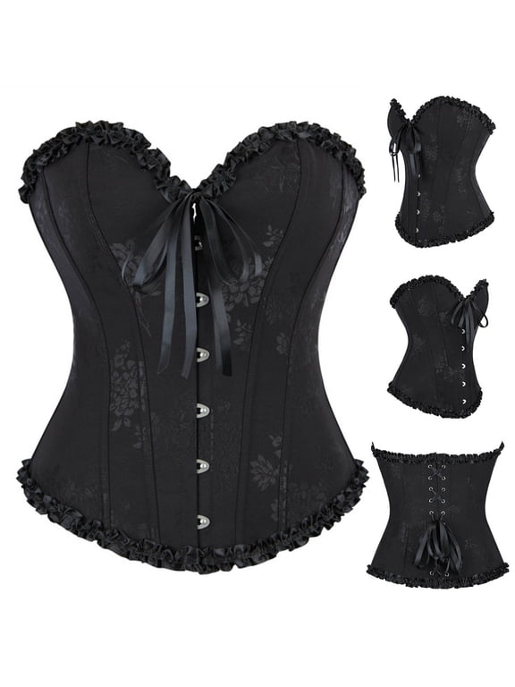 Floral Corset for Women Retro Sleeveless Bustiers Lace Up Print Womens Corset Tops Camisole