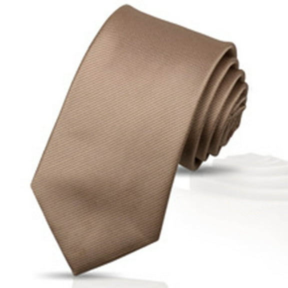 Elvqul Formal Tie Men Club Plain Khaki Business Party Necktie