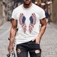 thumbnail image 1 of Elvqul Fourth of July Shirts for Men Eagle Pullover Graphic American Flag T-Shirts Short Sleeve Round Neck Trendy Mens Shirts Independence Day, 1 of 5