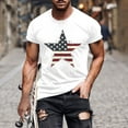 thumbnail image 1 of Elvqul Fourth of July Shirts for Men Round Neck Patriotic Pullover Independence Summer T-Shirts Trendy Star Mens Shirts Short Sleeve, 1 of 5