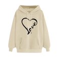 thumbnail image 1 of Elvqul Graphic Hoodies Women Khaki Womens Sweatshirts with Pockets Comfy Shirts Casual Long Sleeve Tops, 1 of 4