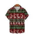 thumbnail image 1 of Elvqul Graphic Shirts for Men Fashion Christmas Button up Mens Shirts Short Sleeve, 1 of 5