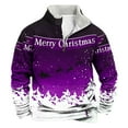 thumbnail image 1 of Elvqul Graphic Sweatshirts for Men Shirts Christmas Crewneck Ugly Casual Mens Sweatshirts Purple, 1 of 3