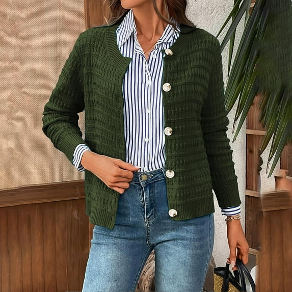Vetsdori Green Sweaters for Women Soft Short Sleeve Cardigans Solid Knitted Womens Cardigans Jacket