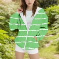 thumbnail image 1 of Elvqul Green Sweatshirts for Teen Girls Zipper 10-12 Sweatshirts Striped Long Sleeve Fall with Pocket Girls Sweatshirts Pullover, 1 of 4