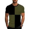 thumbnail image 1 of Vetsdori Green T-Shirts for Men Casual Short Sleeve Pull on Athlete Slim Fit Patchwork Travel Crew Neck Regular Mens Shirts Muscle, 1 of 7