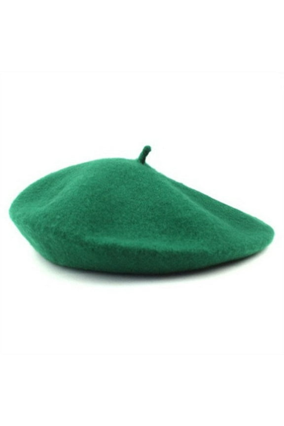 Hat Women Green Comfy Solid Thick Ladies Cap Beret Hat