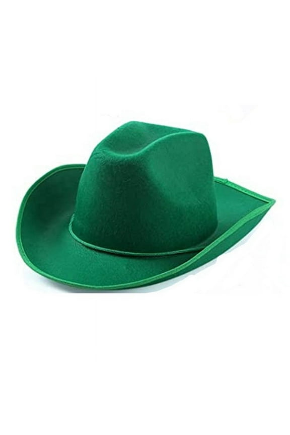 Hat for Men Women Solid Green Cowboy Casual Unisex Cap Saint Patrick's Day Hat