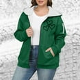 thumbnail image 1 of Elvqul Hooded Jacket for Women Fuzzy Plus Size Outerwear Sweaters Lined Ladies Coat Long Sleeve, 1 of 5