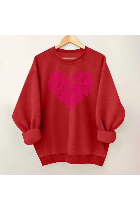 Hoodies Sweatshirts for Women Loose Long Sleeve Sweatshirts Graphic Fashion Winter Valentines Juniors Tops Fashion