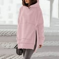 thumbnail image 1 of Elvqul Hoodies Women Pink Fall Under $5 Plain Womens Sweatshirts Pullover Soft Hooded Blouses Long Sleeve Tops, 1 of 7