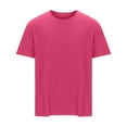 thumbnail image 1 of Elvqul Hot Pink T Shirts for Men T-Shirts Short Sleeve Casual Crew Neck Big and Tall Pullover Lightweight Mens Shirts, 1 of 4