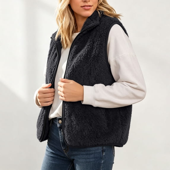 Elvqul Jacket Sleeveless Sherpa Fleece