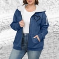 thumbnail image 1 of Elvqul Jacket for Women Plus Size Outerwear Hooded Sweaters Lined Long Sleeve Juniors Coat Thick, 1 of 5