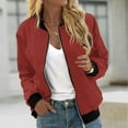 thumbnail image 1 of Hipattires Jackets for Women Fall Jackets Outerwear Zipper Front Casual Plus Light Coat Womens Cardigans Long sleeved, 1 of 5