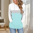 thumbnail image 1 of Elvqul Womens Long Sleeve Shirts Loose Tops Crew Neck Crewneck Hooded Fashion Drawstring Causal Shirts for Girlfriend Print, 1 of 6