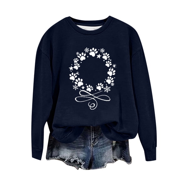 Elvqul Loose Sweatshirts for Women Hooded Crew Neck Sweatshirts Long Sleeve Tunic Fashion Graphic Juniors Tops Dressy