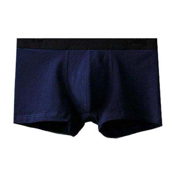 Vetsdori Mens Breathable Underwear 100% Cotton Elastic Waistband Cotton Casual Dark Blue Hombre Boxer Briefs for Men