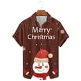 thumbnail image 1 of Elvqul Mens Button up Shirts Christmas Short Sleeve Graphic Baggy Shirts for Men, 1 of 5