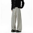 thumbnail image 1 of Vetsdori Mens Casual Big and Tall Pants Big and Tall Pullover Vintage Black Wide-Leg Baggy Pants for Men Holiday, 1 of 5